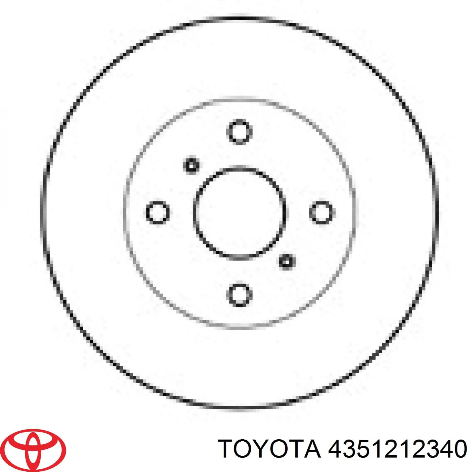 4351212340 Toyota freno de disco delantero