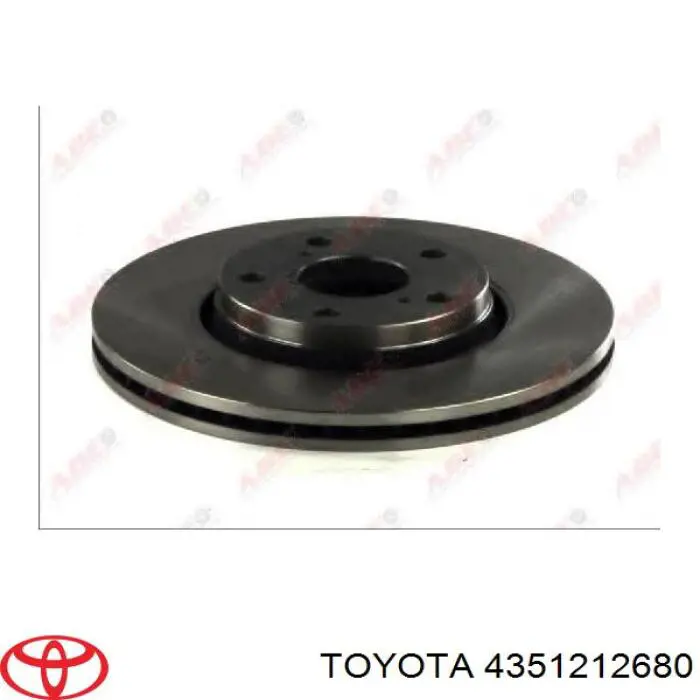 4351212680 Toyota freno de disco delantero