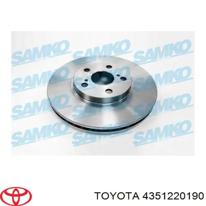 4351220190 Toyota freno de disco delantero