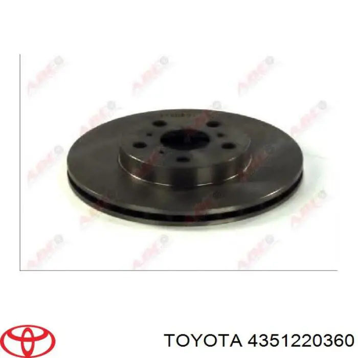 4351220360 Toyota freno de disco delantero