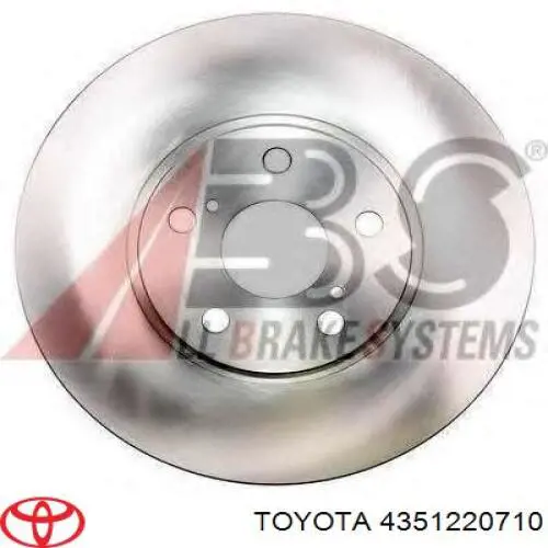 4351220710 Toyota freno de disco delantero