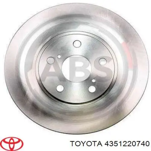 4351220740 Toyota freno de disco delantero