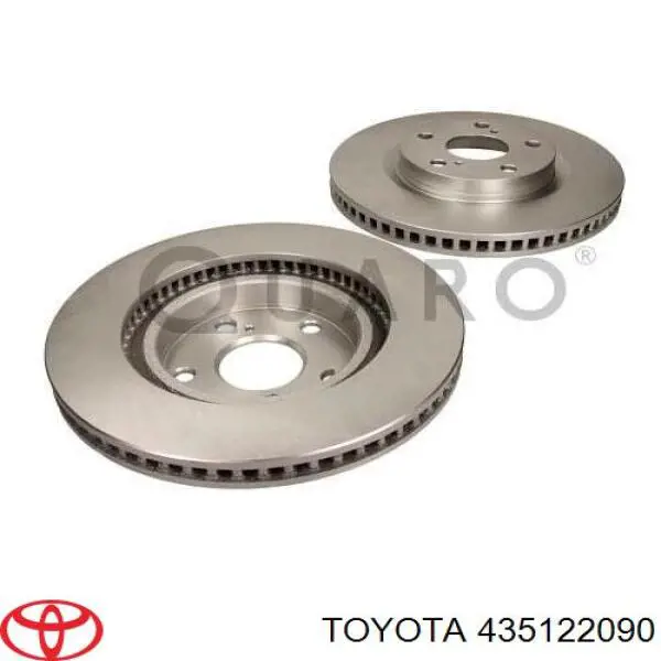 435 122 090 Toyota freno de disco delantero