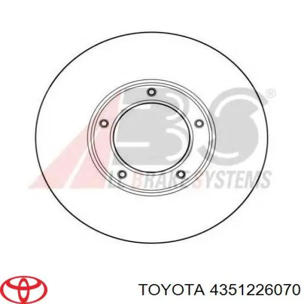 4351226070 Toyota freno de disco delantero