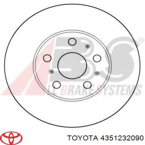 4351232090 Toyota freno de disco delantero