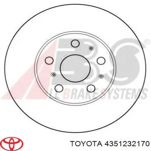 4351232170 Toyota freno de disco delantero