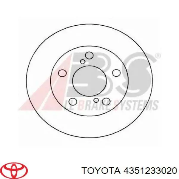 4351233020 Toyota freno de disco delantero