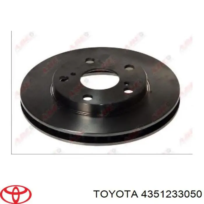 4351233050 Toyota freno de disco delantero