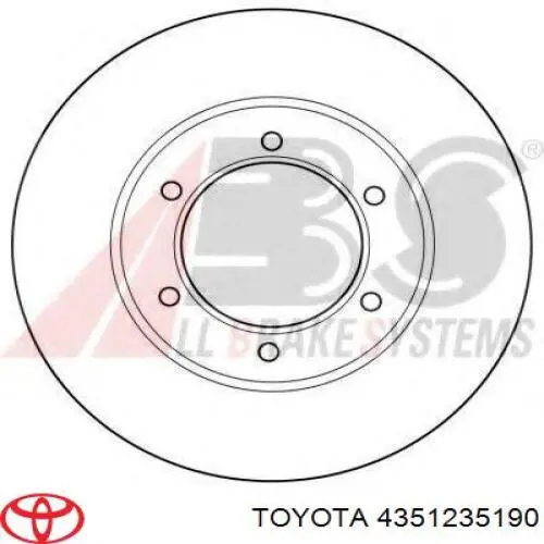 4351235190 Toyota freno de disco delantero