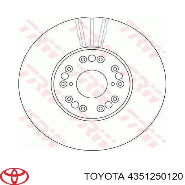 4351250120 Toyota freno de disco delantero