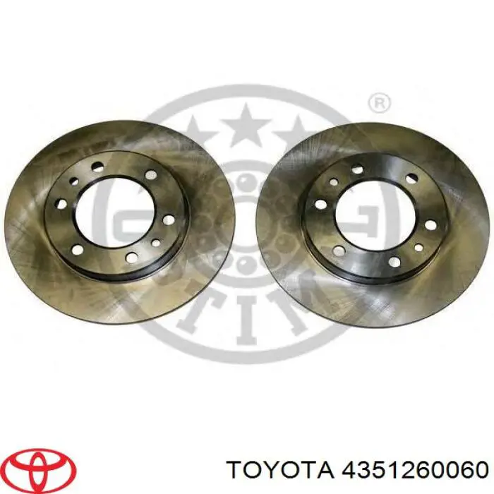 4351260060 Toyota freno de disco delantero