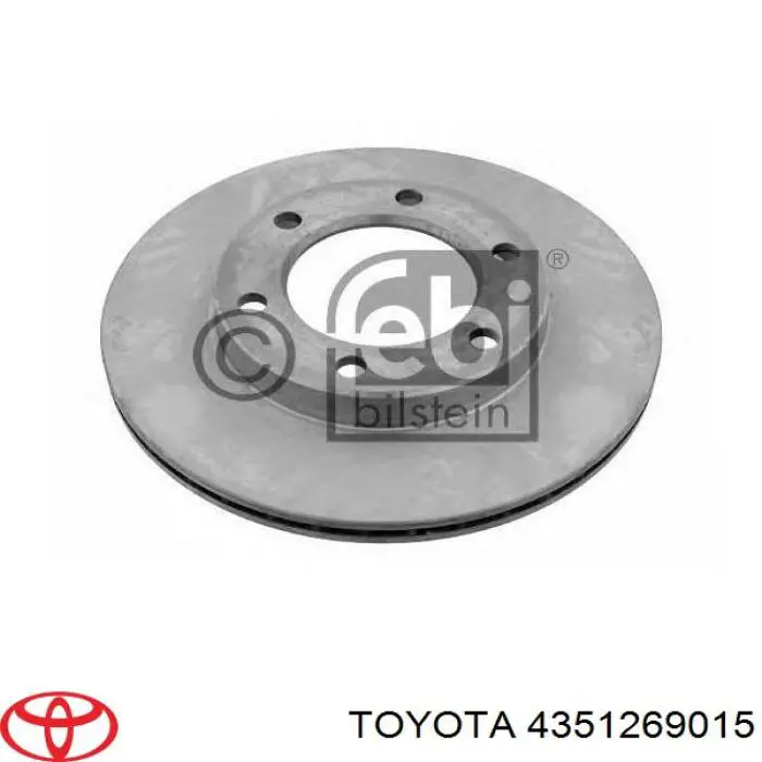 4351269015 Toyota freno de disco delantero