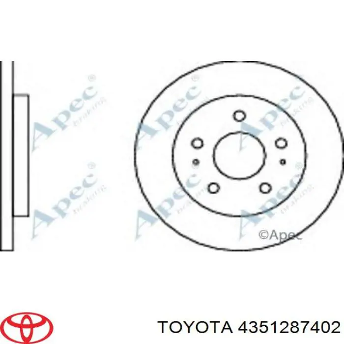 4351287402 Toyota freno de disco delantero