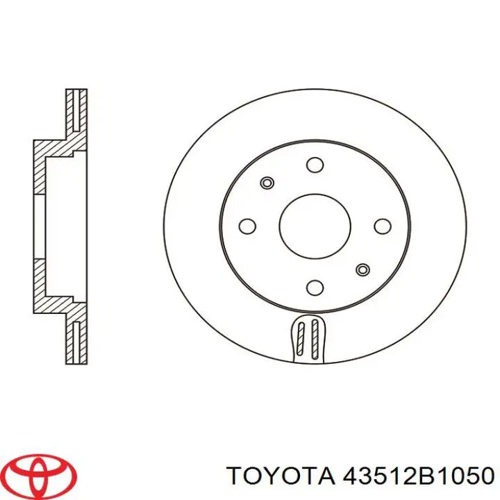 43512B1050 Toyota freno de disco delantero