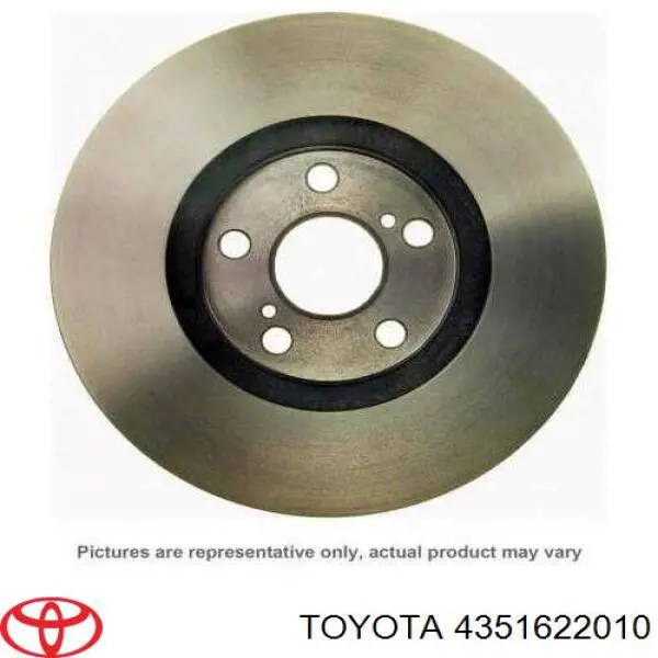 4351622010 Toyota freno de disco delantero