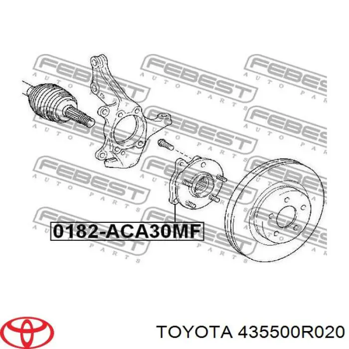 435500R020 Toyota cubo de rueda delantero