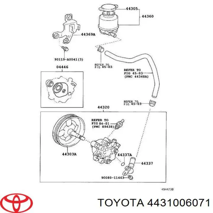 4431006071 Toyota bomba hidráulica de dirección