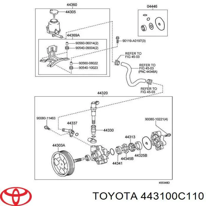  Bomba hidráulica de dirección para Toyota Tundra 