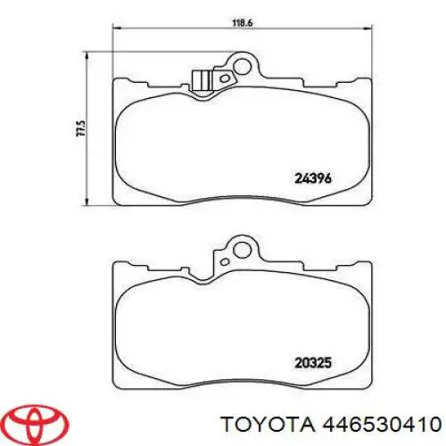 446530410 Toyota pastillas de freno delanteras