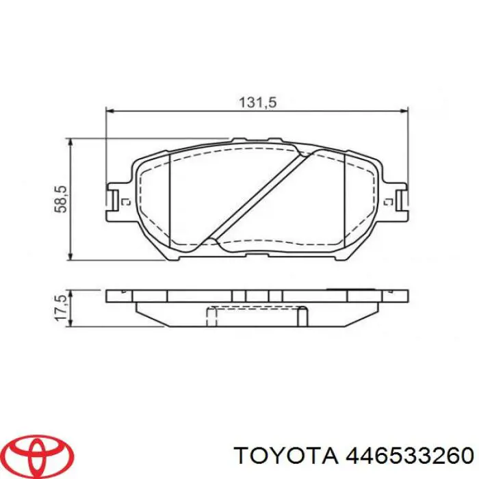 446533260 Toyota pastillas de freno delanteras