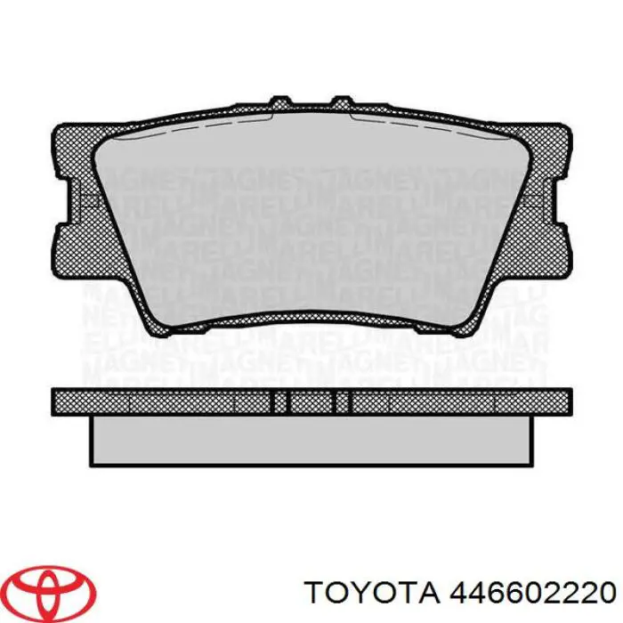 446602220 Toyota pastillas de freno traseras