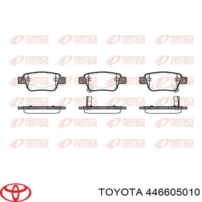 446605010 Toyota pastillas de freno traseras