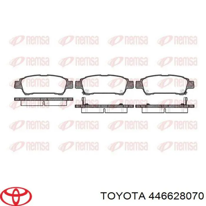 446628070 Toyota pastillas de freno traseras