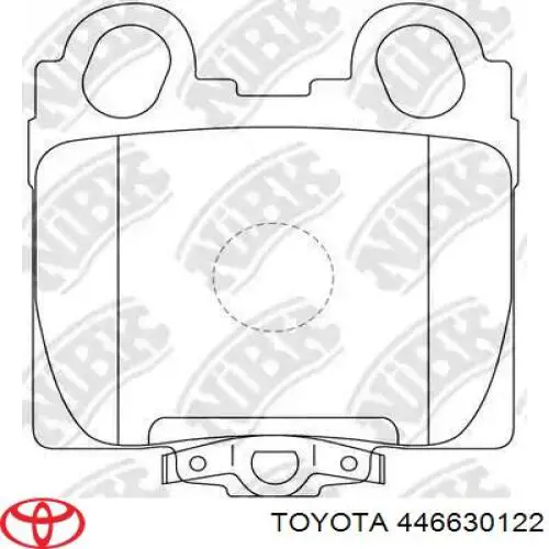 446630122 Toyota pastillas de freno traseras