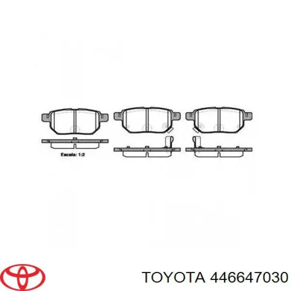 446647030 Toyota pastillas de freno traseras