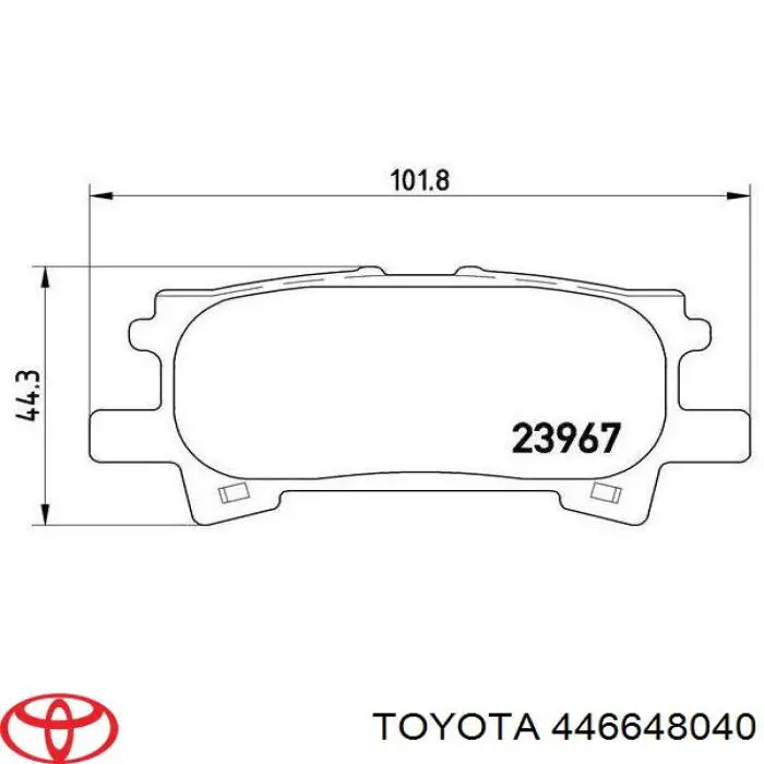 446648040 Toyota pastillas de freno traseras