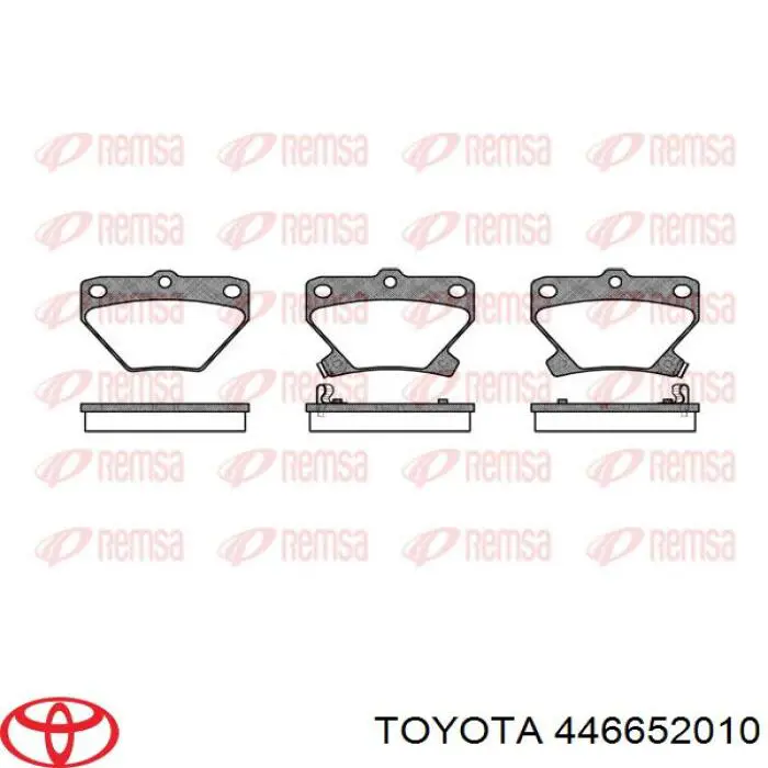 446652010 Toyota pastillas de freno traseras