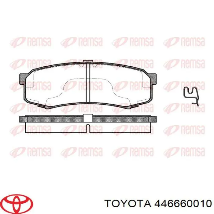 446660010 Toyota pastillas de freno traseras