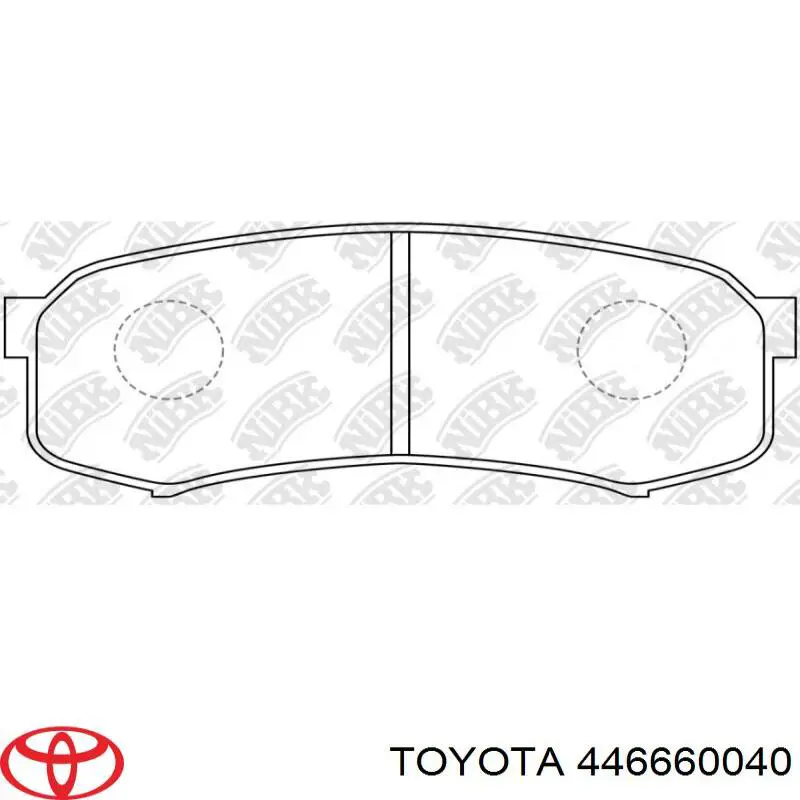 446660040 Toyota pastillas de freno traseras