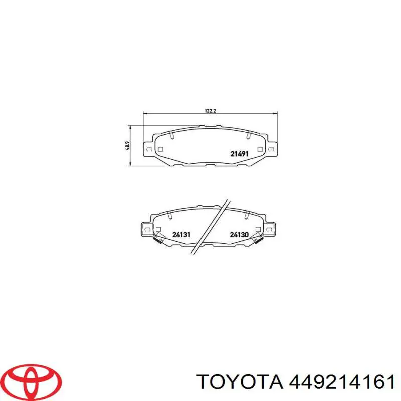 449214161 Toyota pastillas de freno traseras