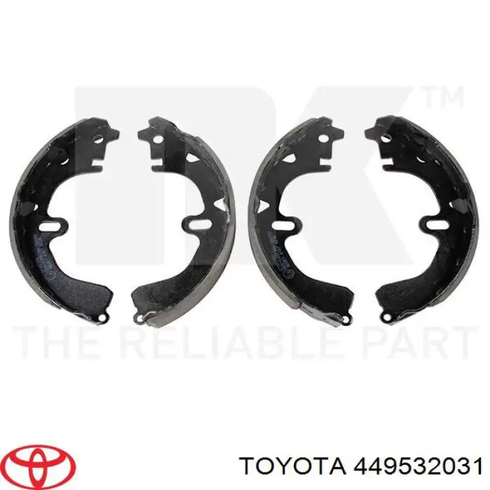 449532031 Toyota zapatas de frenos de tambor traseras