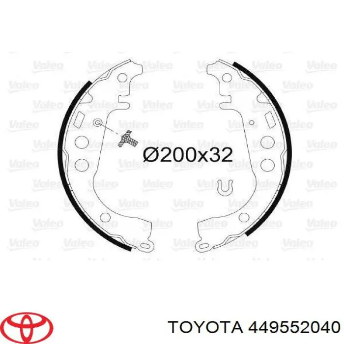 449552040 Toyota zapatas de frenos de tambor traseras