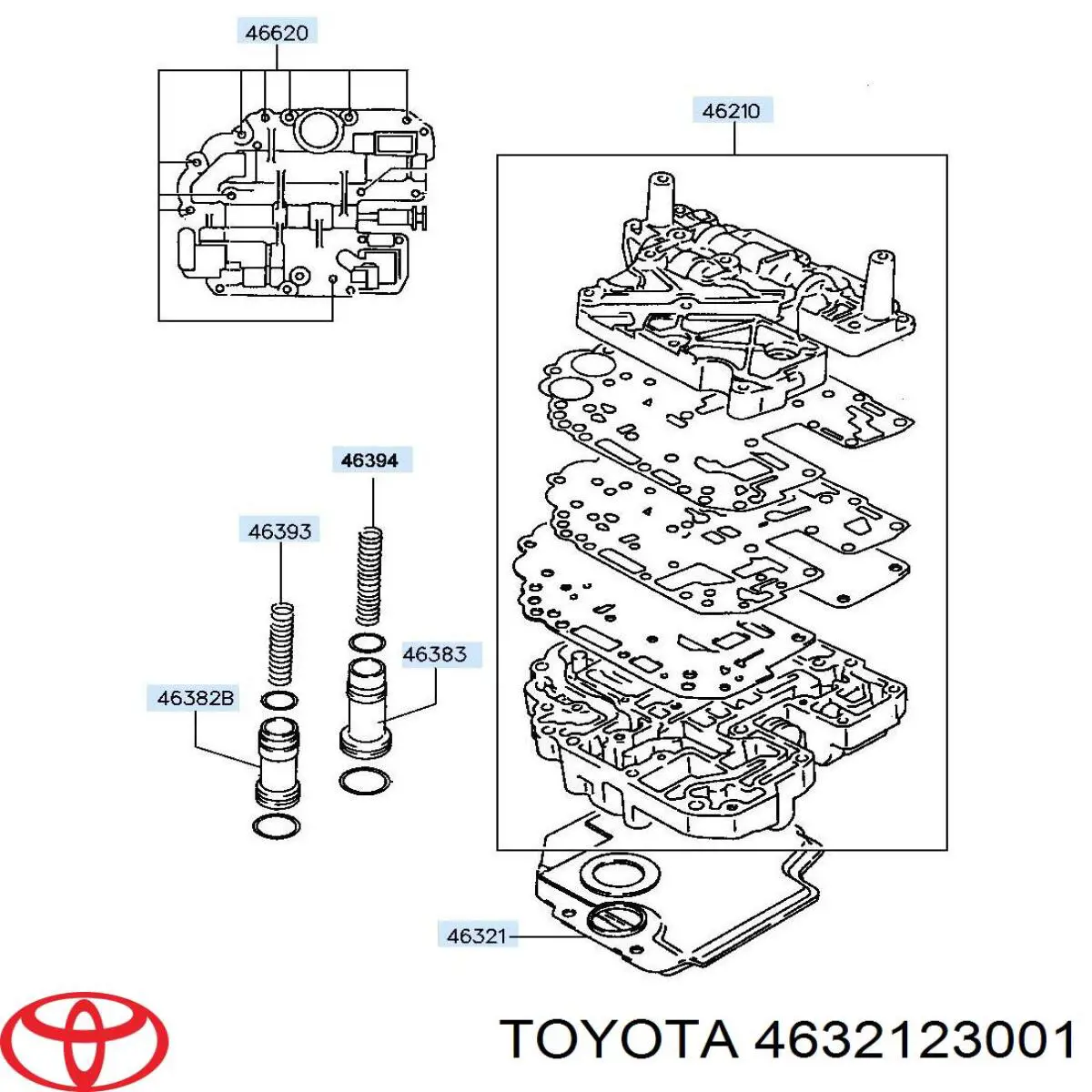 4632123001 Toyota filtro hidráulico, transmisión automática