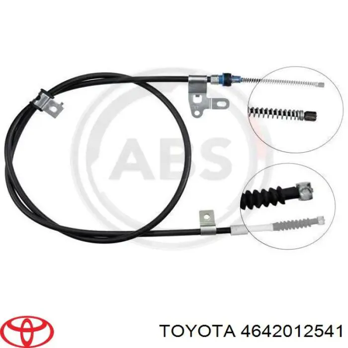 4642012541 Toyota cable de freno de mano trasero derecho