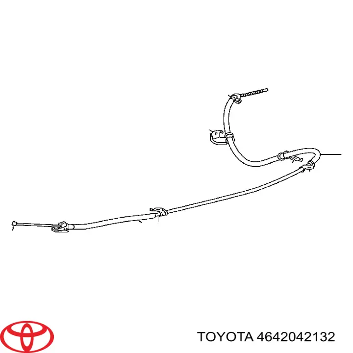 4642042132 Toyota cable de freno de mano trasero derecho