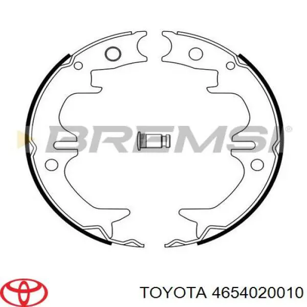 4654020010 Toyota juego de zapatas de frenos, freno de estacionamiento