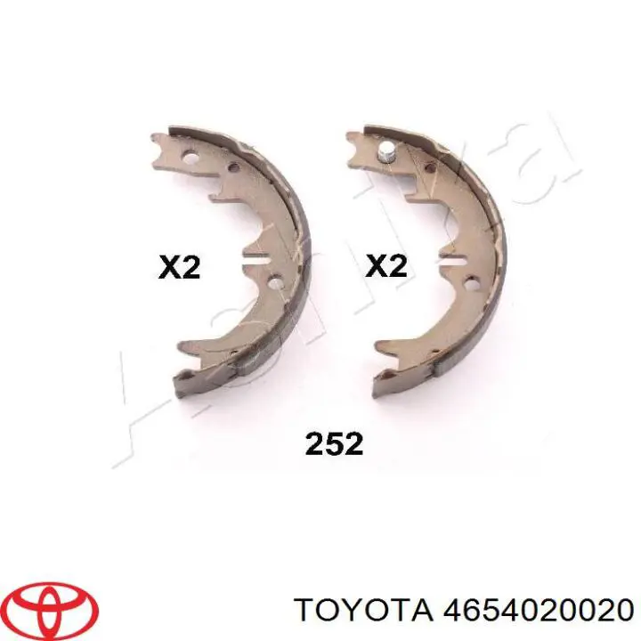 4654020020 Toyota juego de zapatas de frenos, freno de estacionamiento