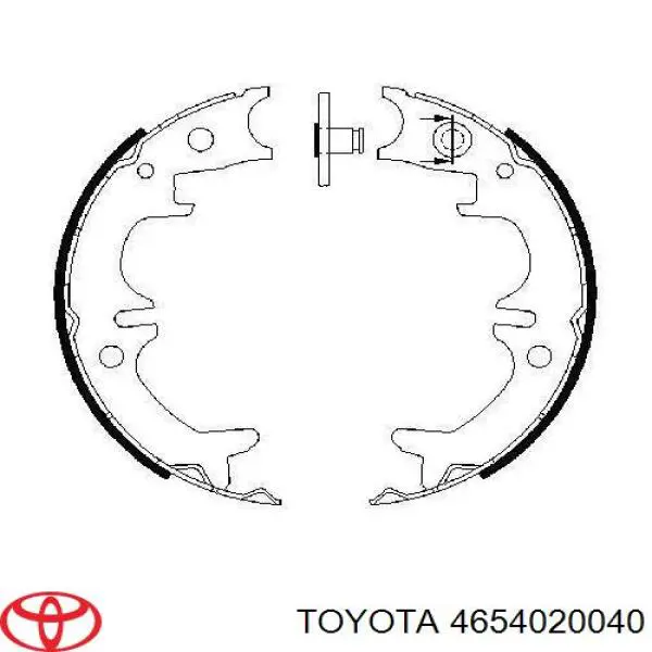 4654020040 Toyota juego de zapatas de frenos, freno de estacionamiento