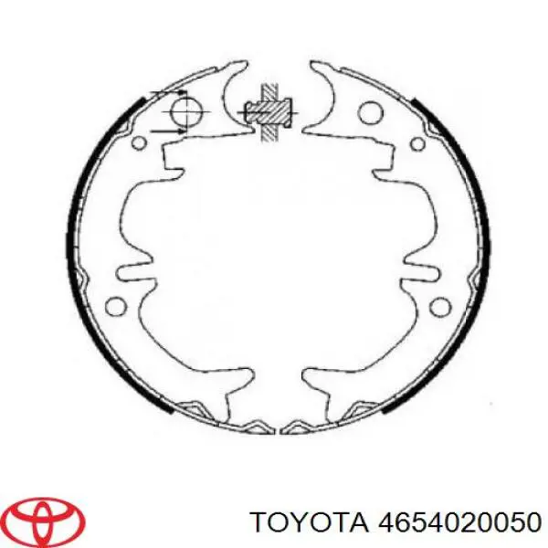 4654020050 Toyota juego de zapatas de frenos, freno de estacionamiento