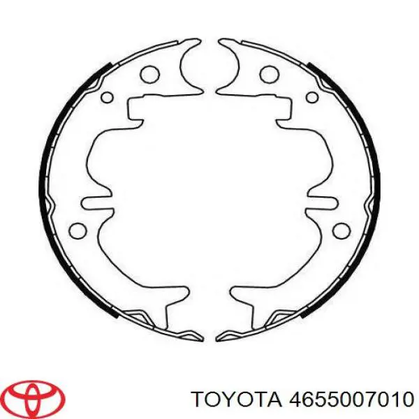 4655007010 Toyota juego de zapatas de frenos, freno de estacionamiento