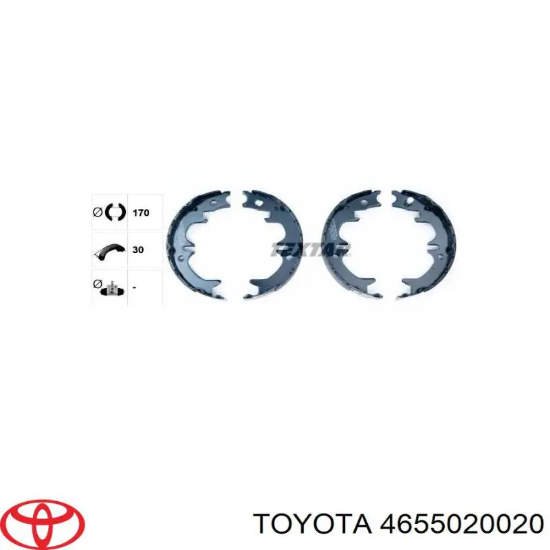 4655020020 Toyota juego de zapatas de frenos, freno de estacionamiento