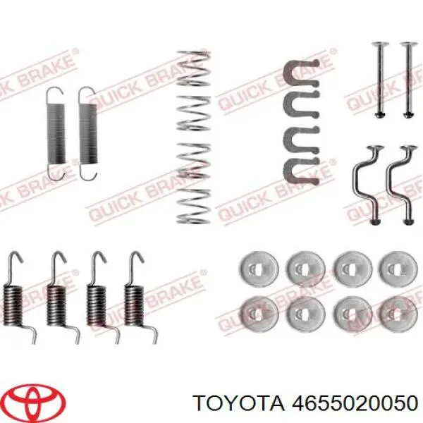 4655020050 Toyota juego de zapatas de frenos, freno de estacionamiento