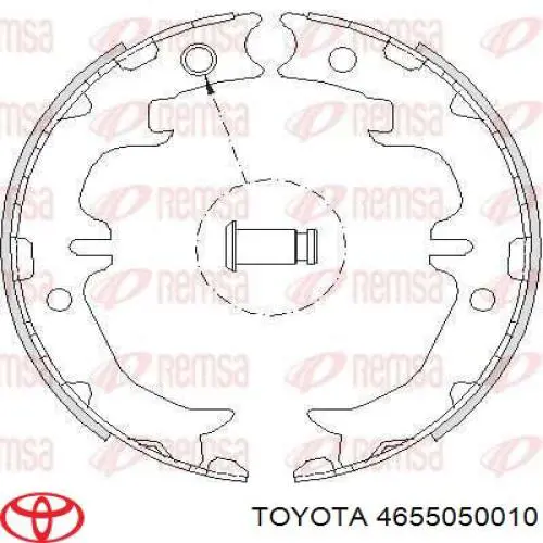 4655050010 Toyota juego de zapatas de frenos, freno de estacionamiento