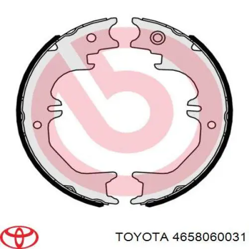 4658060031 Toyota juego de zapatas de frenos, freno de estacionamiento