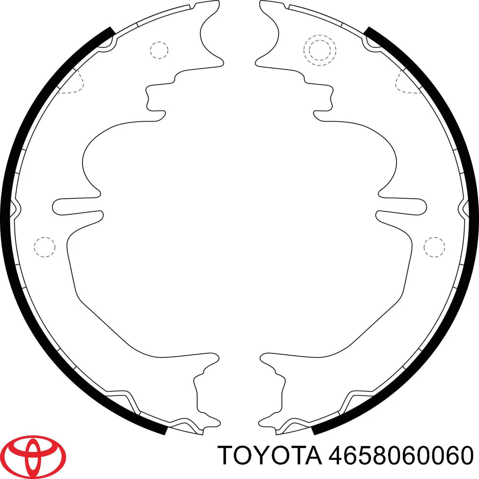 4658060060 Toyota juego de zapatas de frenos, freno de estacionamiento