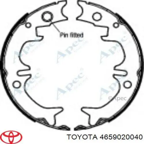 4659020040 Toyota juego de zapatas de frenos, freno de estacionamiento